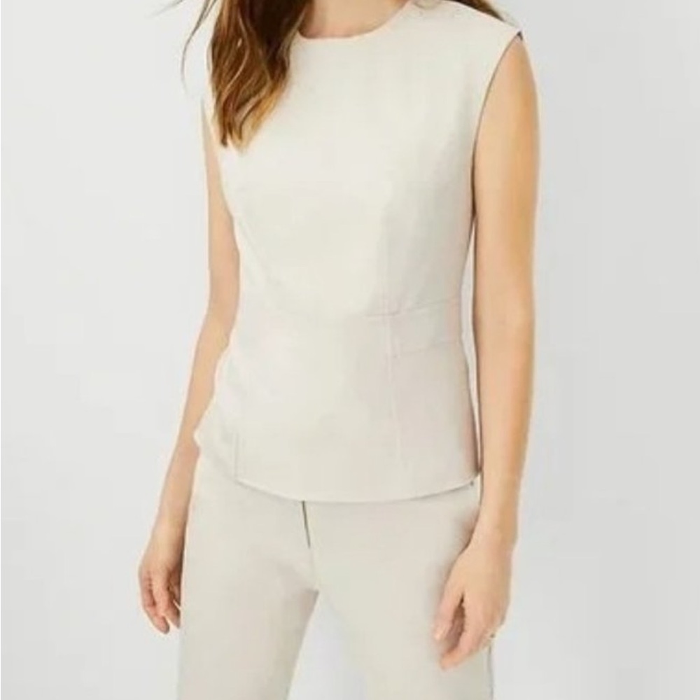 Ann Taylor The Seamed Cap Sleeve Top
